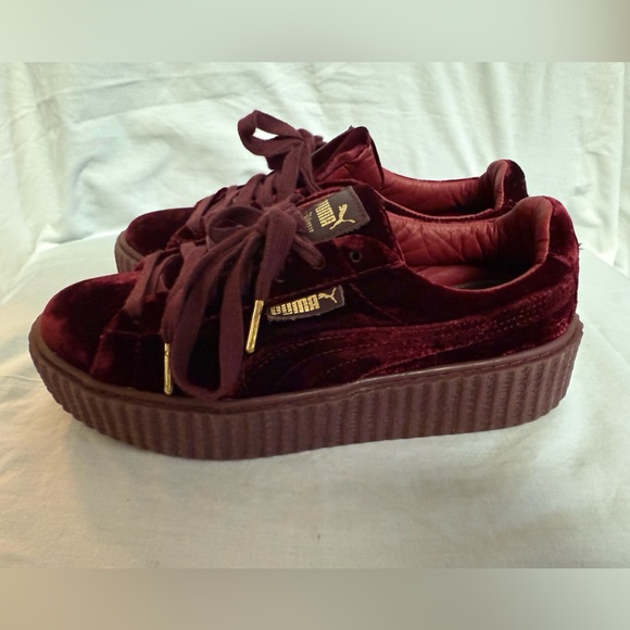 PUMA Fenty by Rhianna Women's Velvet Creeper Sneakers - Burgundy - Picture 6 of 11